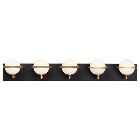 Maxim Revolve Led 5-Light Bath Vanity 21605SWBKGLD